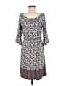 Max Studio Print Gray Casual Dress Size M - photo 2