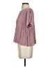 Madewell 100% Polyester Pink Texture &amp; Thread Micropleat Top Size S - photo 5