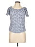 George 100% Viscose Blue Short Sleeve Blouse Size L - photo 1