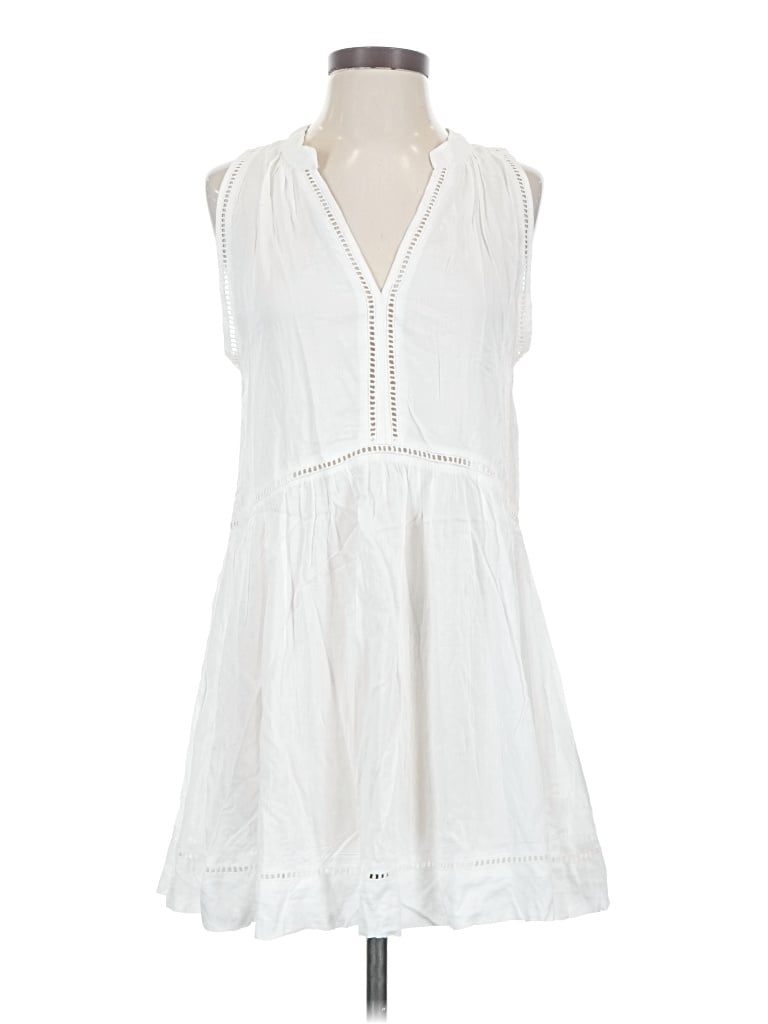 Pre-owned Blue Island Casual Dress In White