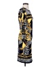 Cache Print Yellow Casual Dress Size 4 - photo 4