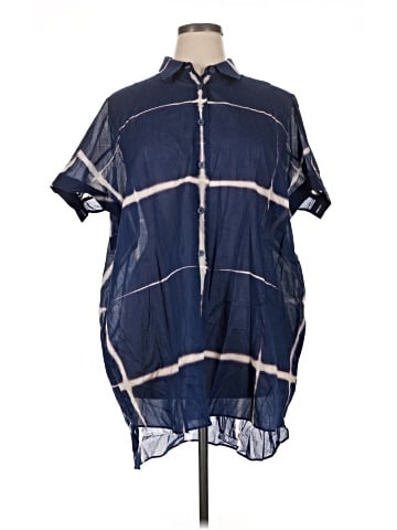 Lafayette 148 New York Short Sleeve Button-Down Shirt (view 1)