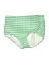 Lands' End Checkered-gingham Green Swimsuit Bottoms Size M - photo 1