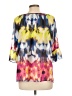 Milly 100% Polyester Blue 3/4 Sleeve Blouse Size L - photo 2