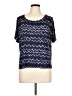 Old Navy 100% Rayon Chevron-herringbone Blue Short Sleeve T-Shirt Size L - photo 1