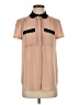 HD in Paris 100% Polyester Tan Short Sleeve Blouse Size 0 - photo 1