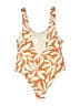 H&M Print Orange One Piece Swimsuit Size M - photo 2