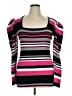 Ashley Stewart Stripes Pink Pullover Sweater Size 14 Plus - photo 1