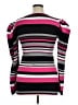 Ashley Stewart Stripes Pink Pullover Sweater Size 14 Plus - photo 2