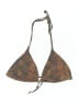 MATTE Collection Animal Print Brown Tan Swimsuit Top Size S - photo 1