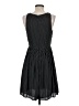 Ann Taylor LOFT 100% Polyester Polka Dots Black Casual Dress Size 4 - photo 2
