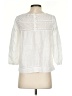 J.Crew 100% Linen Ivory 3/4 Sleeve Blouse Size 2 - photo 2