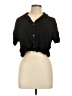Moa Moa Black Short Sleeve Blouse Size L - photo 1