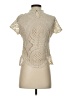 Ultra Pink 100% Polyester Ivory Short Sleeve Top Size S - photo 2