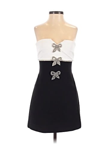 Self-Portrait Crepe Bow Mini Dress (view 1)