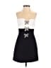 Self-Portrait 100% Polyester Black Crepe Bow Mini Dress Size 0 - photo 1