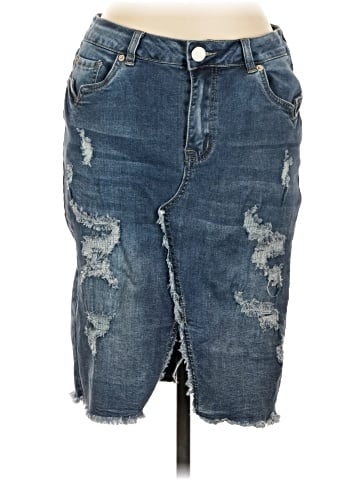 One 5 One Denim Skirt (view 1)