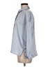 Zara 100% Polyester Metallic Blue Long Sleeve Blouse Size M - photo 5