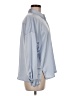 Zara 100% Polyester Metallic Blue Long Sleeve Blouse Size M - photo 4