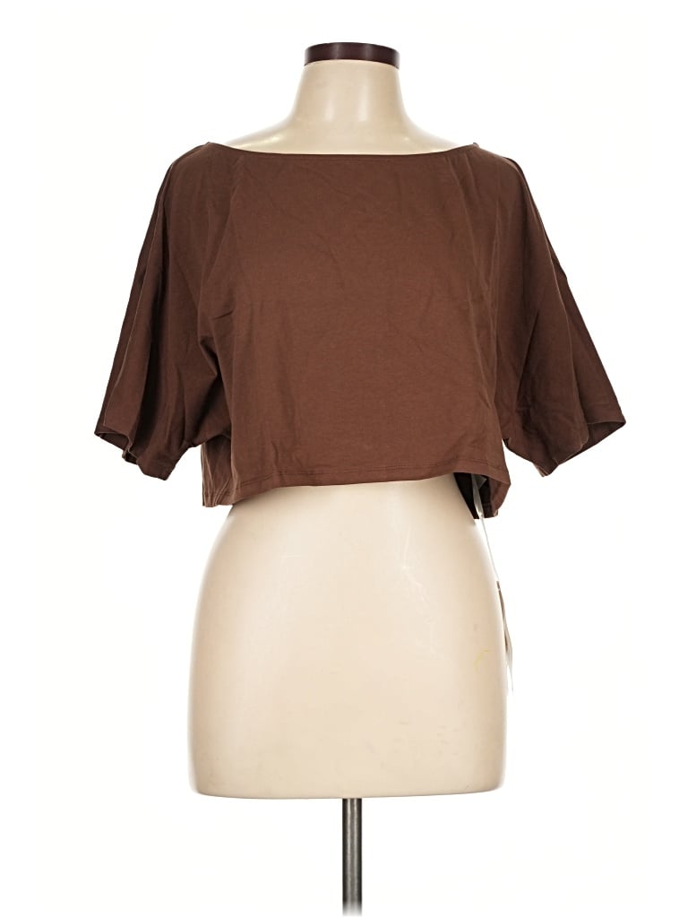 Assorted Brands 3/4 Sleeve T-shirt In Brown