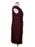 Connected Apparel Burgundy Cocktail Dress Size 14 - photo 4