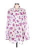American Apparel 100% Polyester Hearts Pink Long Sleeve Blouse One size - photo 1