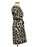 David Meister 100% Silk Animal Print Tan Cocktail Dress Size 4 - photo 4