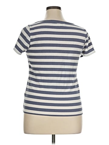 Madewell Ribbed Sweetheart Tee in Stripe (view 2)