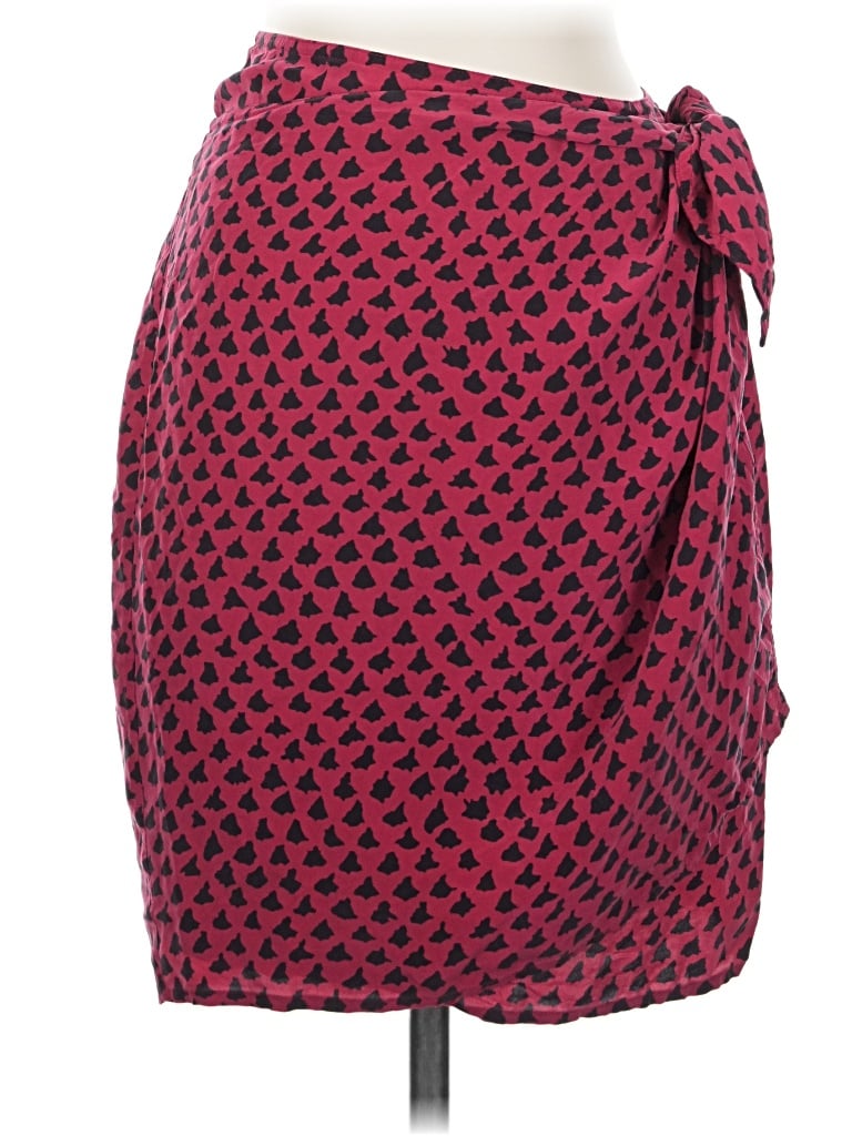 Pre-owned Nordstrom Silk Skirt In Red