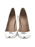 J.Crew 100% Leather Metallic Silver Heels Size 9 1/2 - photo 2