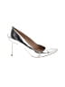 J.Crew 100% Leather Metallic Silver Heels Size 9 1/2 - photo 1