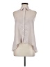 Final Touch Ivory Sleeveless Button-Down Shirt Size M - photo 1