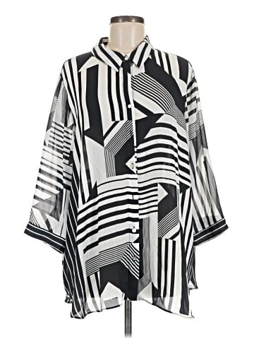 Rose + Olive 3/4 Sleeve Blouse (view 1)