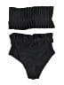 Unbranded Solid Black Two Piece Swimsuit Size S - photo 1