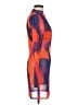H:ours Graphic Orange Cocktail Dress Size M - photo 4