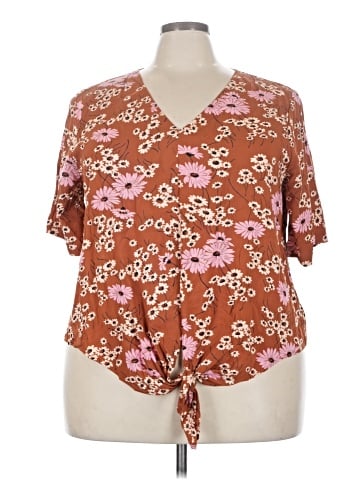 Madewell Novel Tie-Front Top in Hillside Daisies (view 1)