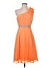 BCBGMAXAZRIA 100% Polyester Orange Cocktail Dress Size 4 - photo 1
