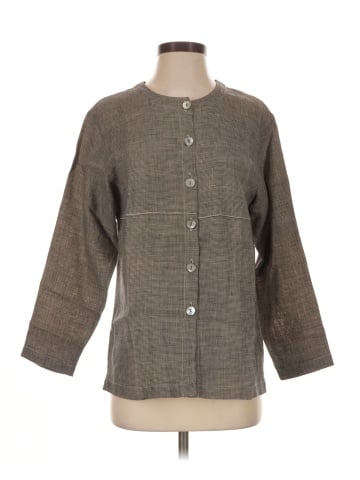 Lord & Taylor 3/4 Sleeve Button-Down Shirt (view 1)