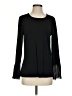 Adrianna Papell Black Long Sleeve Blouse Size S - photo 1