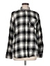 Express Plaid Gray Long Sleeve Button-Down Shirt Size M - photo 1