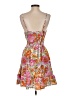 Unbranded 100% Polyester Floral Orange Cocktail Dress Size S - photo 2