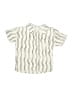 Grayson Mini 100% Polyester Stripes Ivory Short Sleeve Button-Down Shirt Size 4T - photo 1