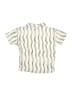 Grayson Mini 100% Polyester Stripes Ivory Short Sleeve Button-Down Shirt Size 4T - photo 2