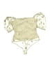 Le Lis 100% Polyester Gold Short Sleeve Blouse Size L - photo 1