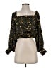 Lulus 100% Polyester Black 3/4 Sleeve Blouse Size S - photo 1