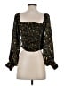 Lulus 100% Polyester Black 3/4 Sleeve Blouse Size S - photo 2
