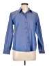 Lands' End 100% Cotton Blue Long Sleeve Button-Down Shirt Size 10 (petite) - photo 1