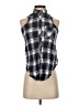 confess 100% Rayon Black Sleeveless Button-Down Shirt Size S - photo 1