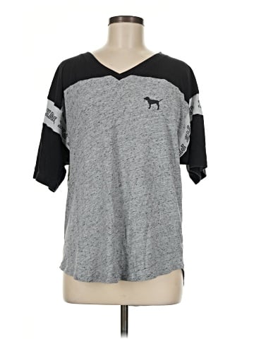 Victoria's Secret Pink Short Sleeve Henley (view 1)