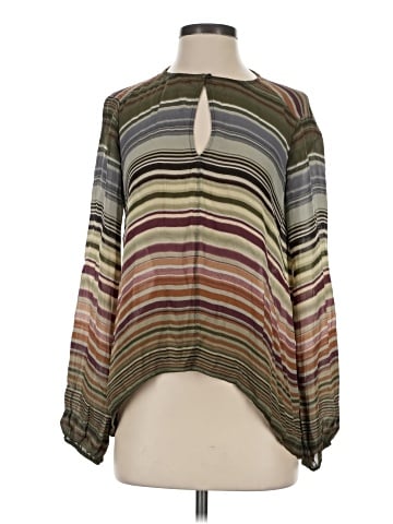 Michael Stars Long Sleeve Silk Top (view 1)